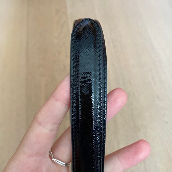 Prada Saffiano Leather Skinny Black Belt Size 36 main image 4
